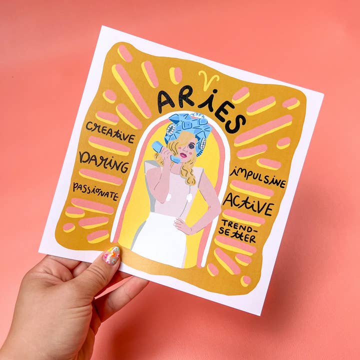 Bélier Lady Gaga - Impression - 8x8" pour la vente par Paris Woodhull Illustrations