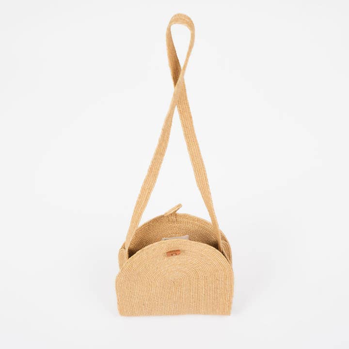 Natural Kashvi Seagrass Crossbody Bag for wholesale on Faire