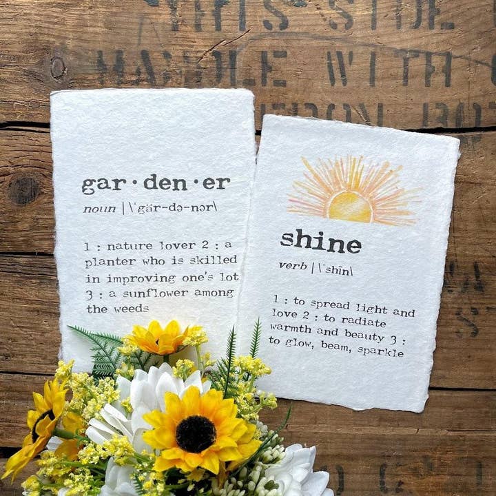 Alison Rose Vintage - Wholesale Art Print - shine definition print on handmade paper with sun2