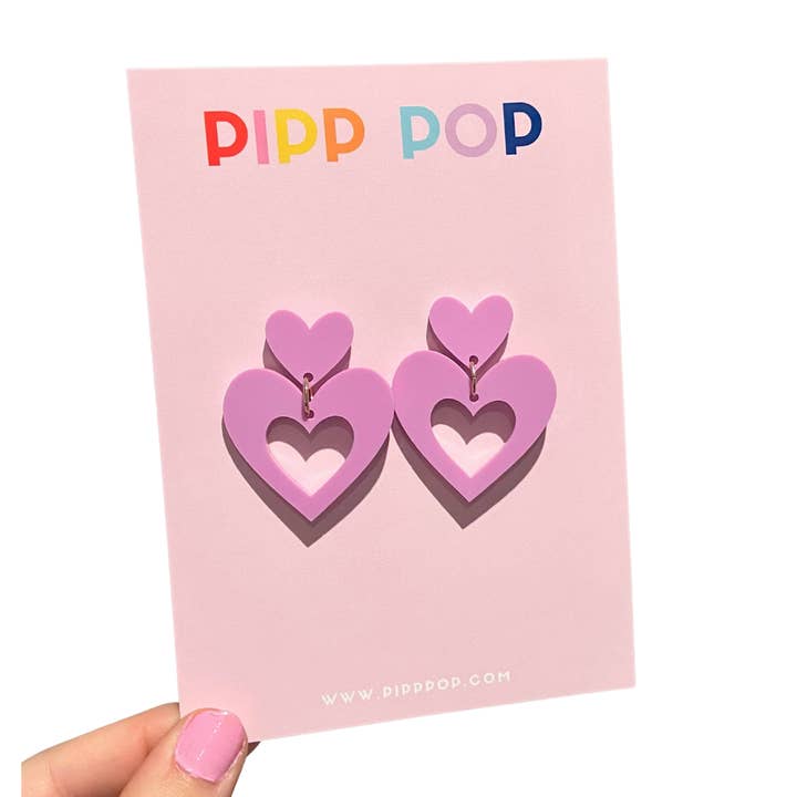 Pipp Pop - Wholesale Dangle Earrings - Big Love Dangles - 14 Colours Available6