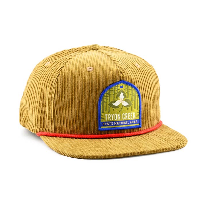 Tryon Creek Trillium Corduroy Hat for wholesale by Patchmarks