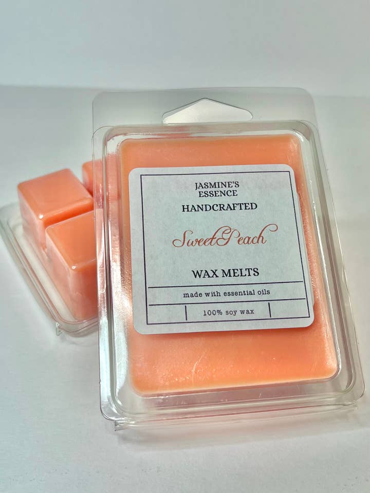 Sweet Peach Wax Melt for wholesale by Jasmine’s Essence