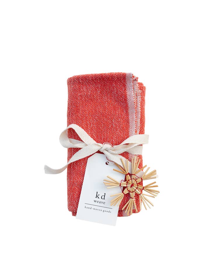 Juego de Regalo de Toalla de Mano Roja y Adorno para venta al por mayor de kd weave