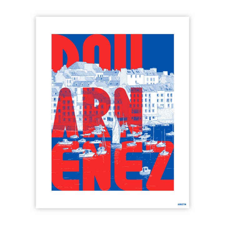 Augustin - Wholesale Poster - Douarnenez (red) - display