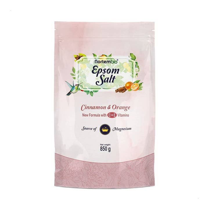 Nortem Biotechnology Group - Wholesale Bath Salts - Epsom Salt 850 G. 100% Cinnamon Orange Fragrance