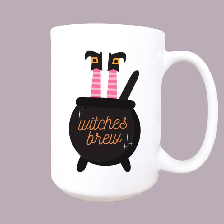 15oz Witches brew ceramic coffee mug, Halloween mug for wholesale by Mug and Mini