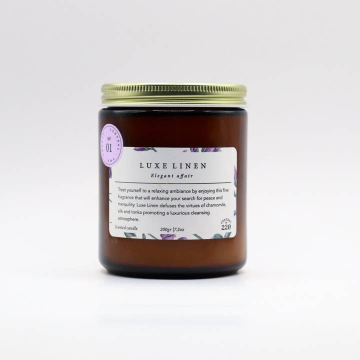 Central 220 - Wholesale Jar/Filled Candle - 01 | Sleep Aid | Luxe Linen Candle | Scented Candle