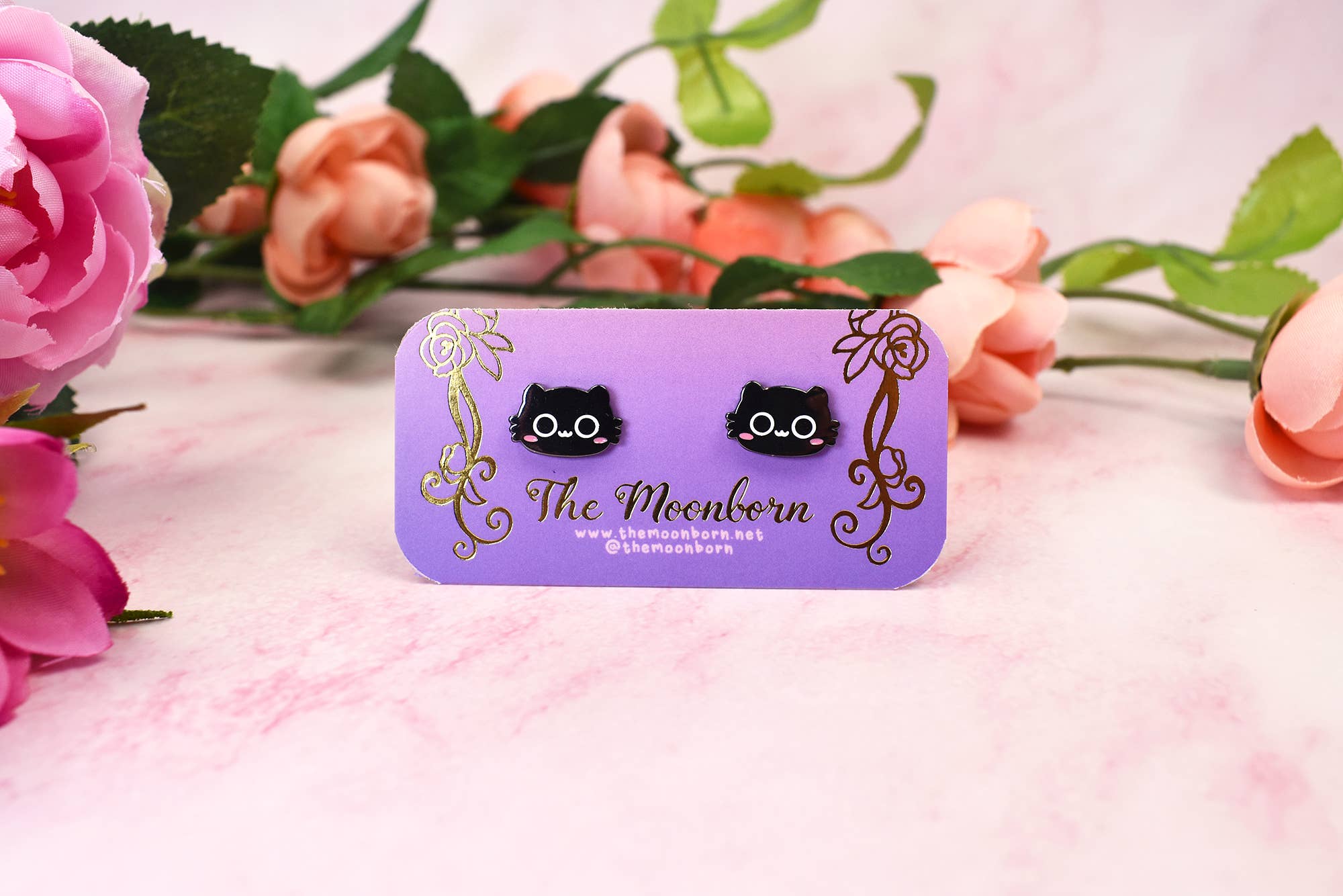 The Moonborn - Wholesale Stud/Post Earrings - Cats! Stud Earrings4