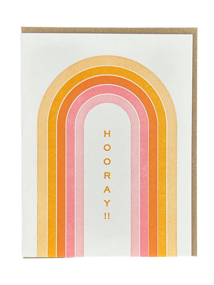 Hooray!! Letterpress Card for wholesale by Igloo Letterpress