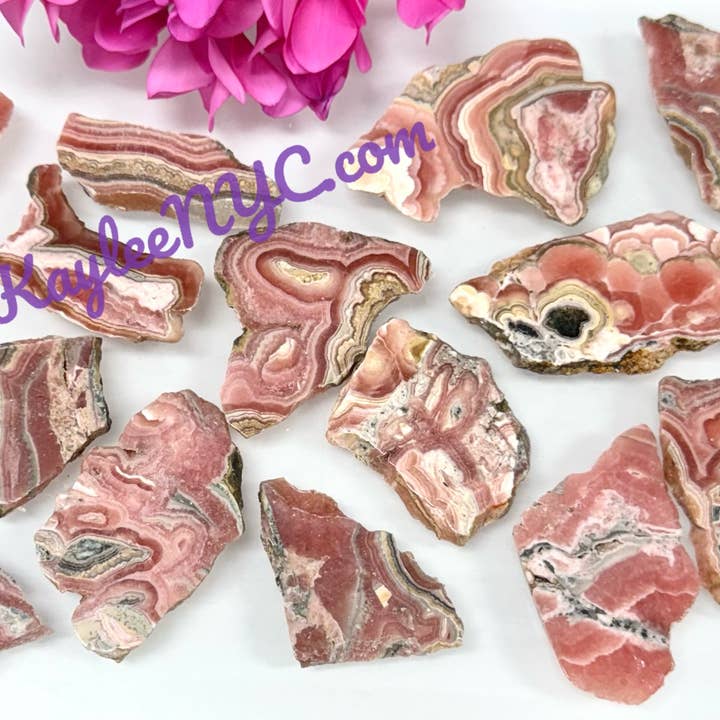 KayleeNYC – wholesale Andlig sten/kristall – Parti med 450 g naturliga rhodochrositplattor för helande energi1