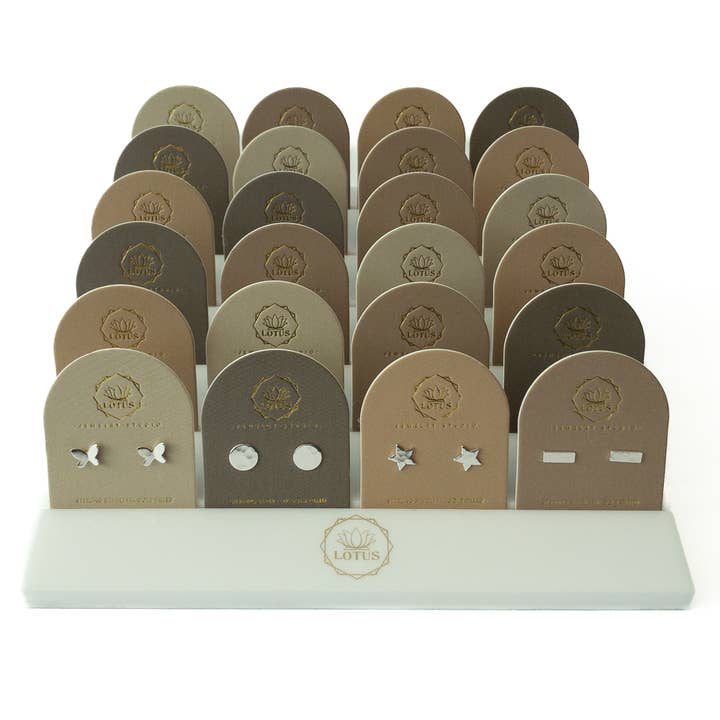 Carded Stud Earrings for wholesale by Lotus Jewelry Studio