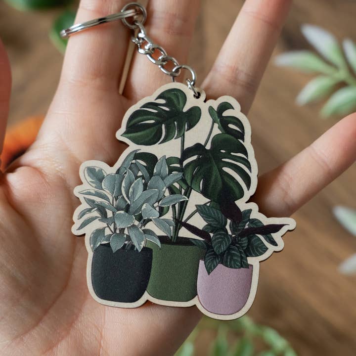 Hayley Jade Design Studio - Wholesale Keychain - Women's - Houseplants Keychain1