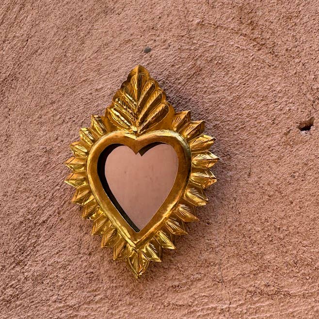 NOMAD BY LIV - Wholesale Wall Mirror - Mirror CLASSIC HEART size S, bronze, gold0