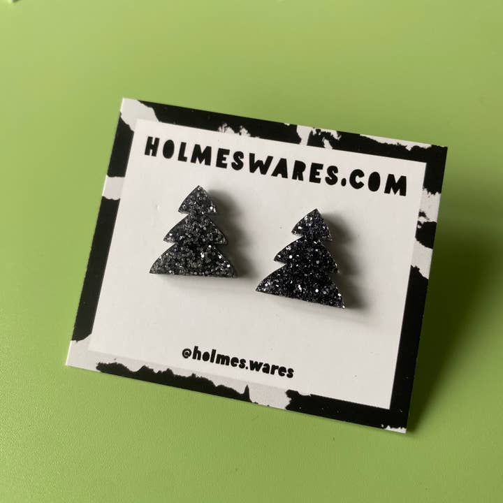 holmeswares - Wholesale Stud/post earrings - Christmas Tree Mini Stud Earrings - Various Colours 6