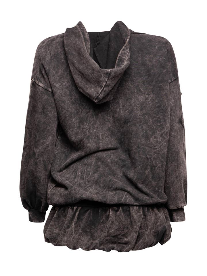 K Too – wholesale Top & skirt set – Women's – Washed hooded tunic and bubble mini skirt set14