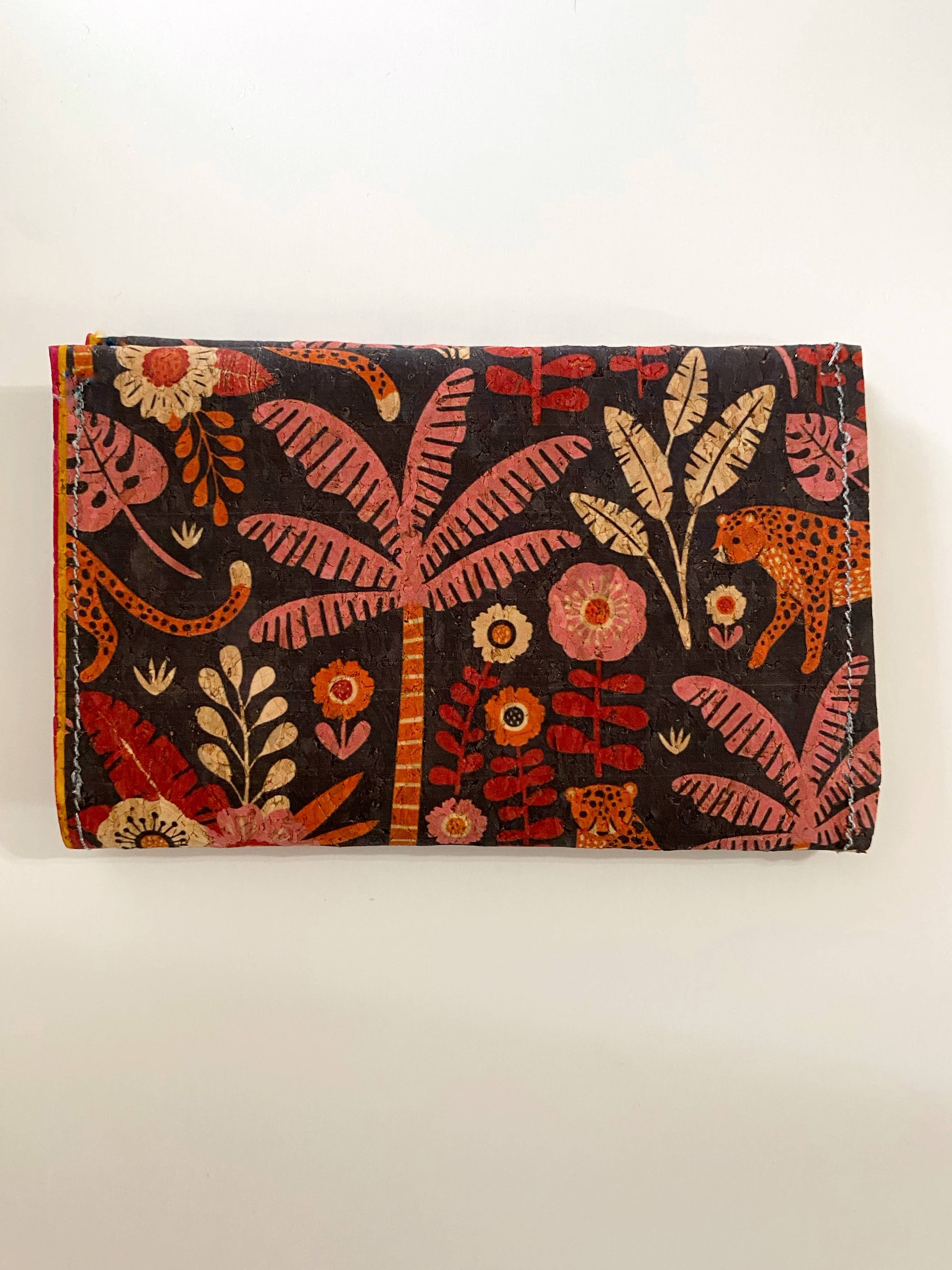 Alma Boheme Handmade - Vente Portefeuille – femme - Portefeuille pliant en liège avec motifs nature - Porte-cartes12