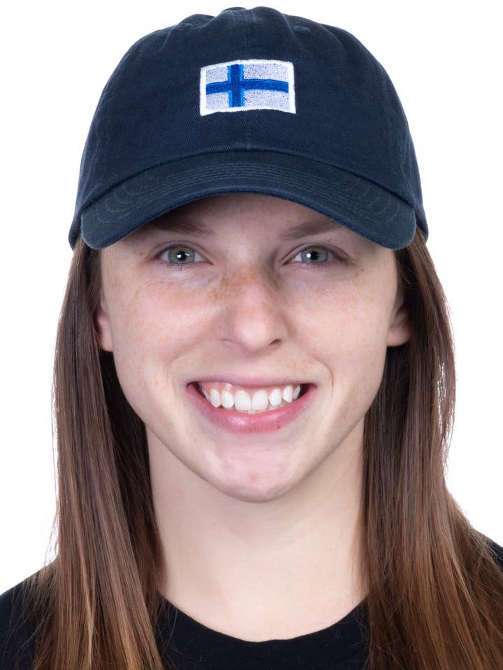 Finland Flag Hat | Countries of The World National Pride Nation Flag Baseball Low Profile Dad Hat for Men Women for wholesale by Ann Arbor Tees