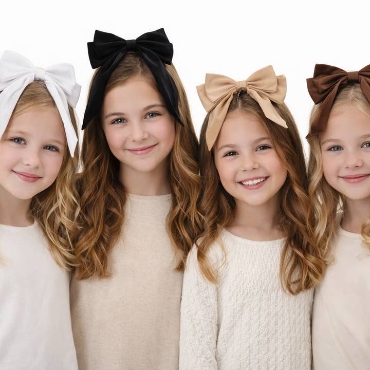 Kids4trendy - Wholesale Hair Bow - Women's - Large velvet hair bow set of 4 pieces1