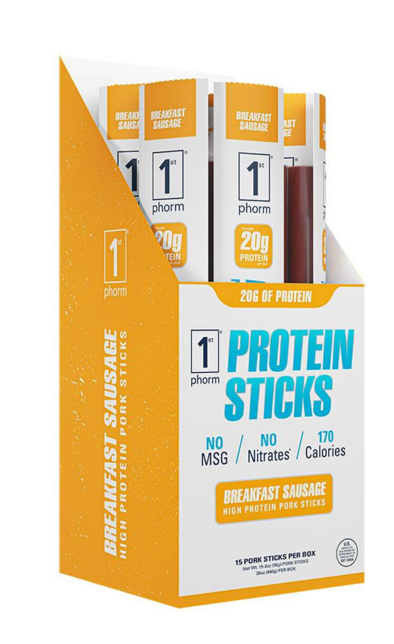 L&F Universal Goods - Wholesale Jerky - 1ST PHORM PROTEIN STICKS 15/56G BREAKFAST SAUSAGE0