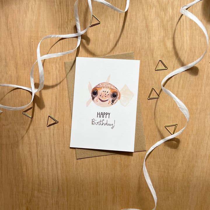 This Thursday - Wholesale Birthday Card - Happy Birthday Puffer Fish Card