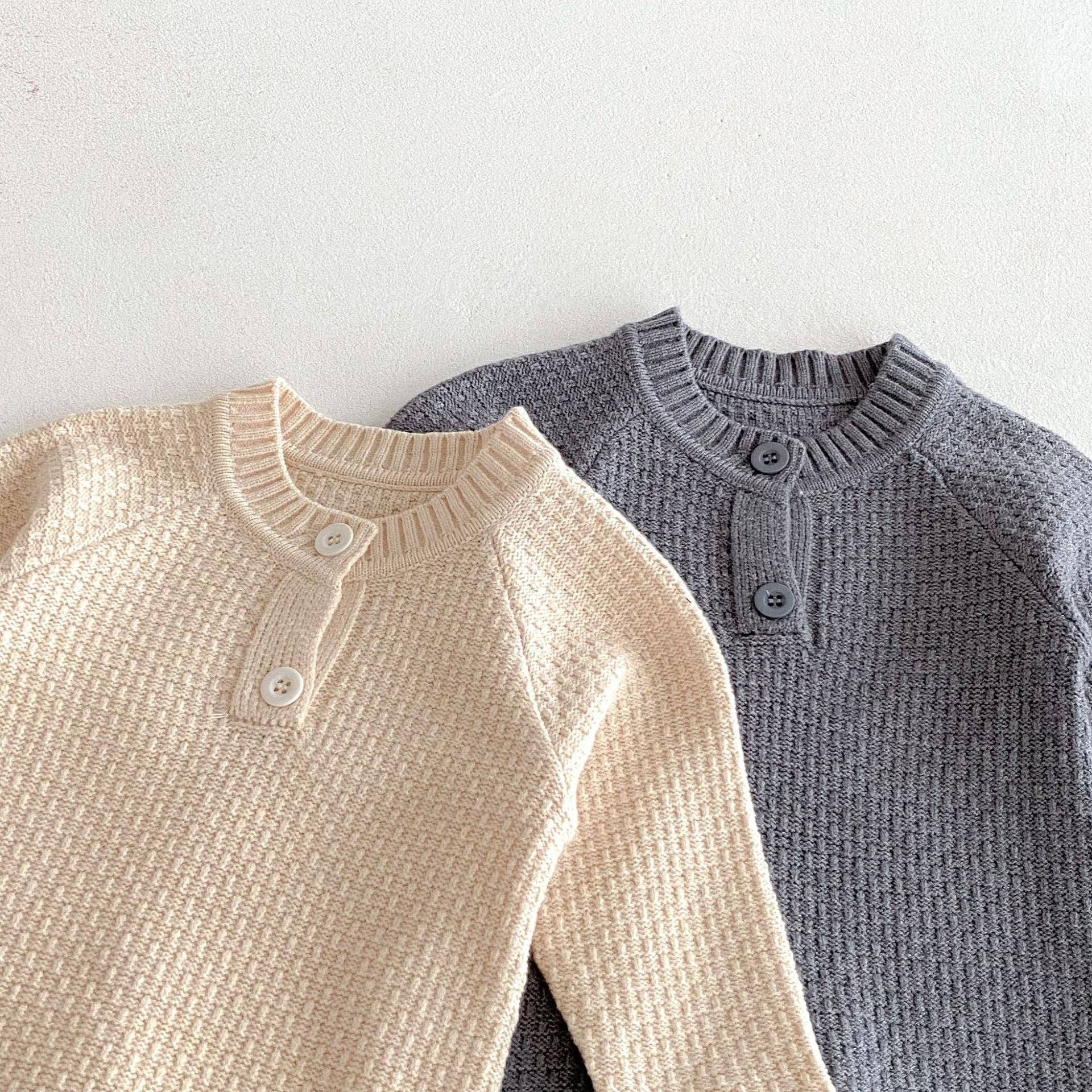 Little Trendy - Wholesale Jumpsuit - Baby - Baby raglan knitted warm romper jumpsuit5