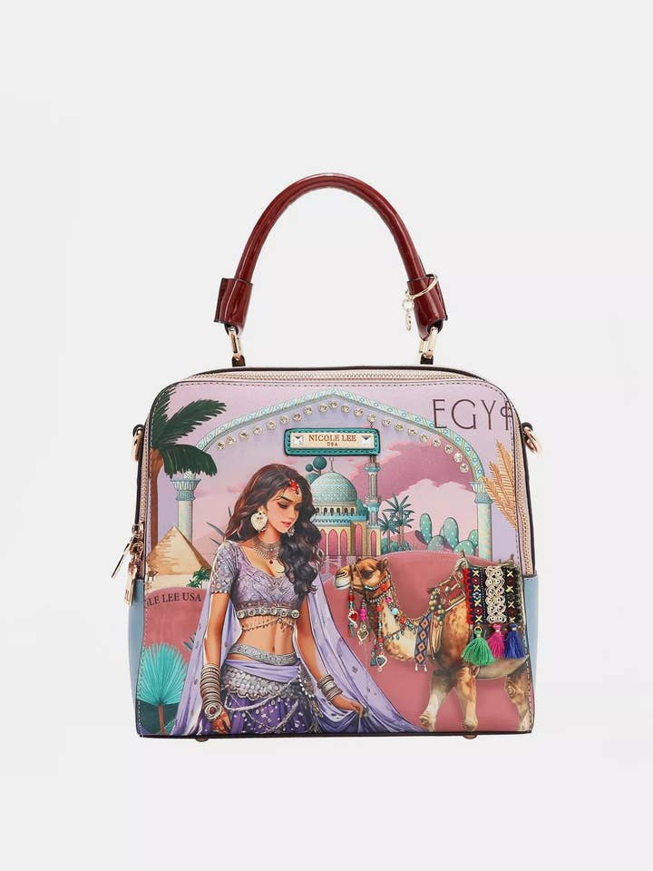 Nicole Lee USA Queen Cleopatra Handbag for wholesale by Beyond Apparel