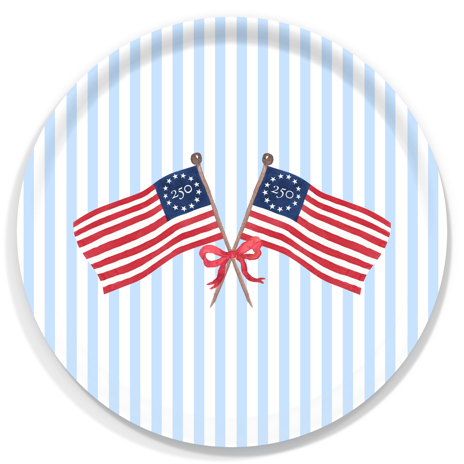 The Muddy Dog - Wholesale Serving Tray - Freedom250® American Flag Patriotic Serving Tray: 3 Sizes1