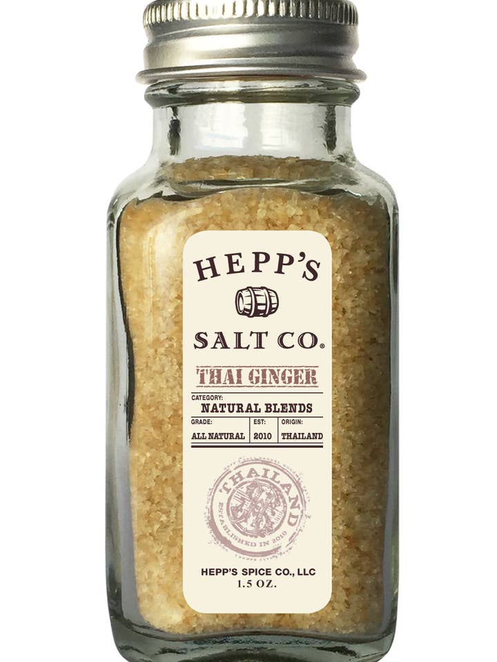 Thai Ginger Sea Salt for wholesale by HEPP'S Salt Co.