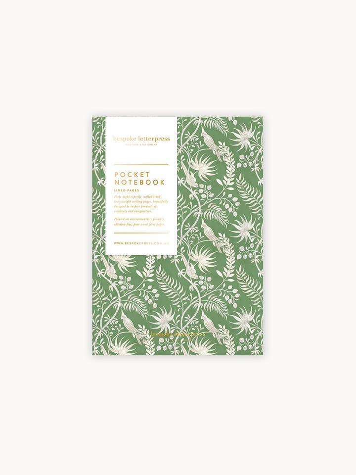 Pocket Notebook - Jardin Tropical (Lined) for wholesale by Bespoke Letterpress