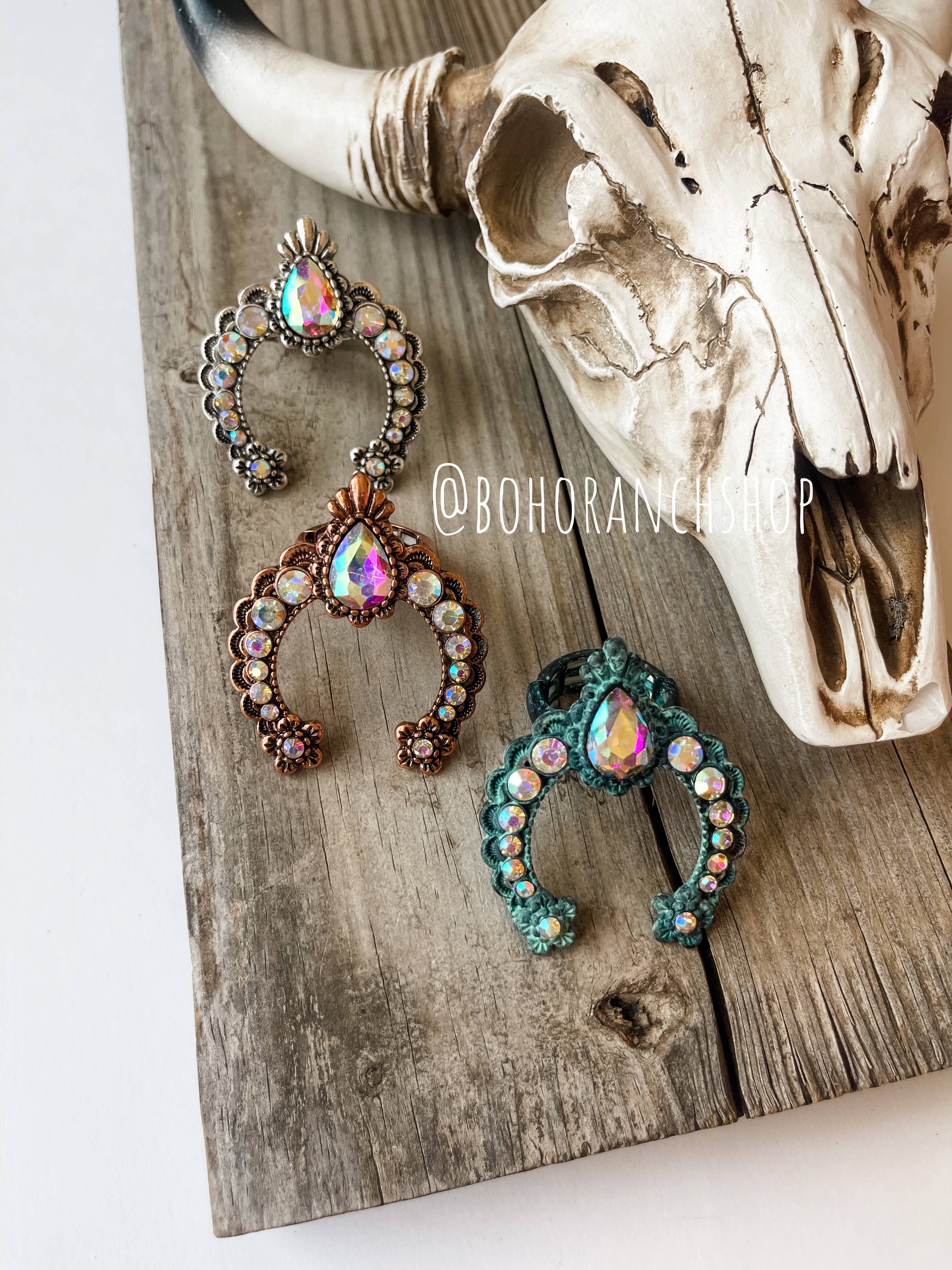 Boho Ranch Shop - Wholesale Cocktail/Statement Ring - Western Squash Blossom Concho Ring