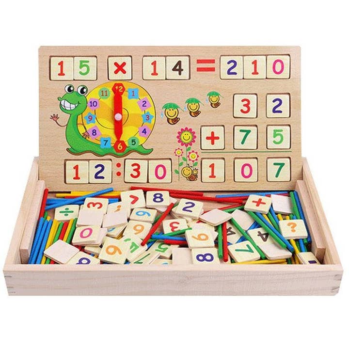 VIGOR - Wholesale Wood toy – Child - Montessori Baby Math Teaching Aids Multifunctional Math Operation and Drawing Box Learning Preschool Early Childhood Educational Toys(10 Pack)5