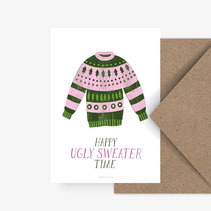 Postcard/ Ugly Sweater No. 2 for wholesale by typealive