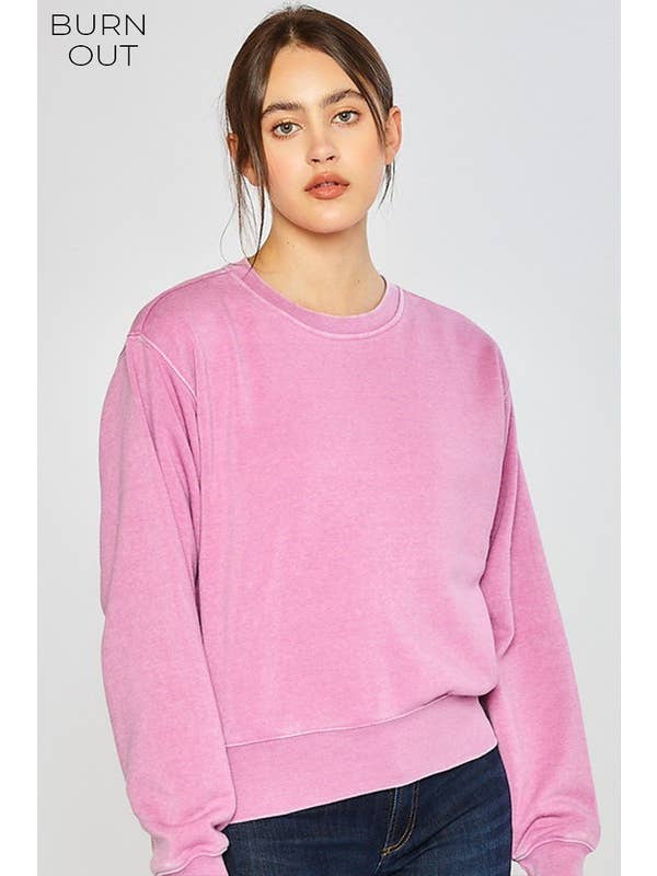 Vanilla Monkey - Wholesale Sweatshirt - Women's - Basic Burnout Fleece Sweatshirt8