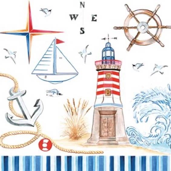 European Excellency – wholesale Disposable plate – Seaside Nautical Paper Plates and Napkins