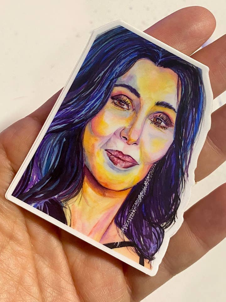 Cher Vinyl Sticker for wholesale by Rebecca Holopter