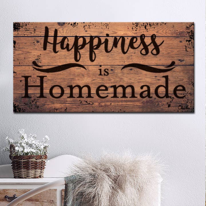 Ready2HangArt Farmhouse 'Homemade' Wrapped Canvas Wall Art for wholesale by Ready2hangart, Inc.
