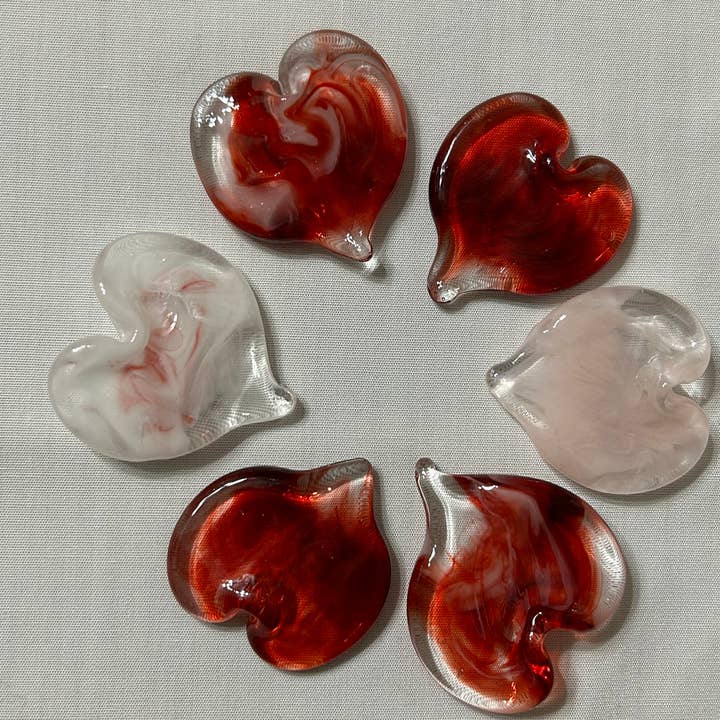 Terrapin Glass Gardens - Vente Décorations de table - Cœurs en verre sculptés à la main fabriqués aux États-Unis11