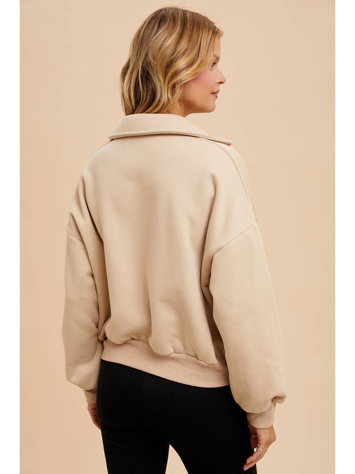 In Loom - Wholesale Sweatshirt - Women's - CROPPED POLO PULLOVER11