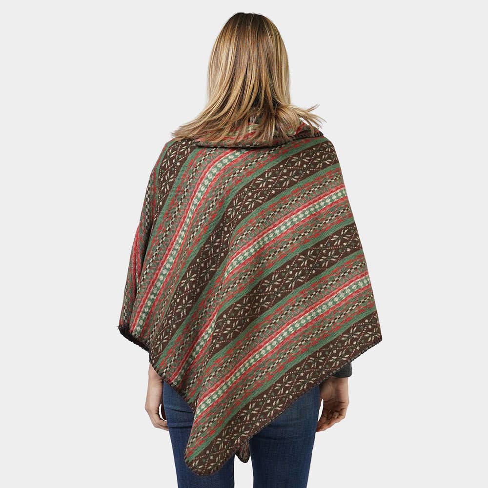 Sensibling Corp. - Wholesale Poncho - Women's - Ethnic Patterned Poncho1