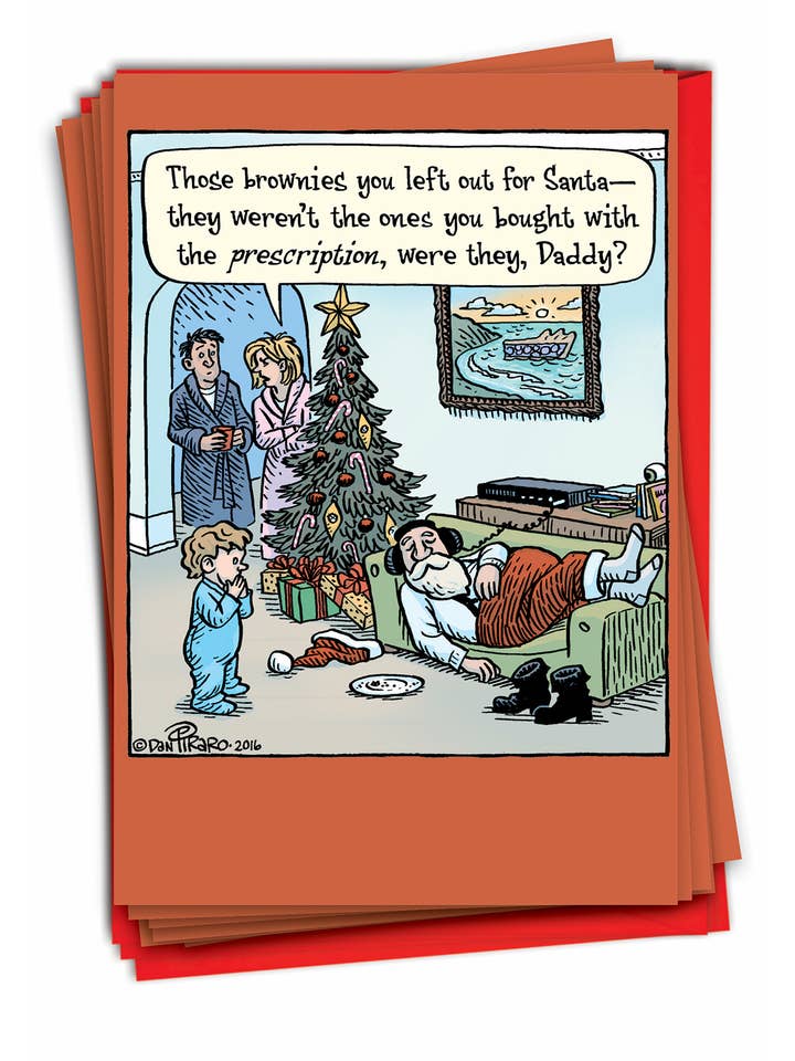 Doos met 12 kerstkaarten - Brownies op recept voor wholesale door NobleWorks