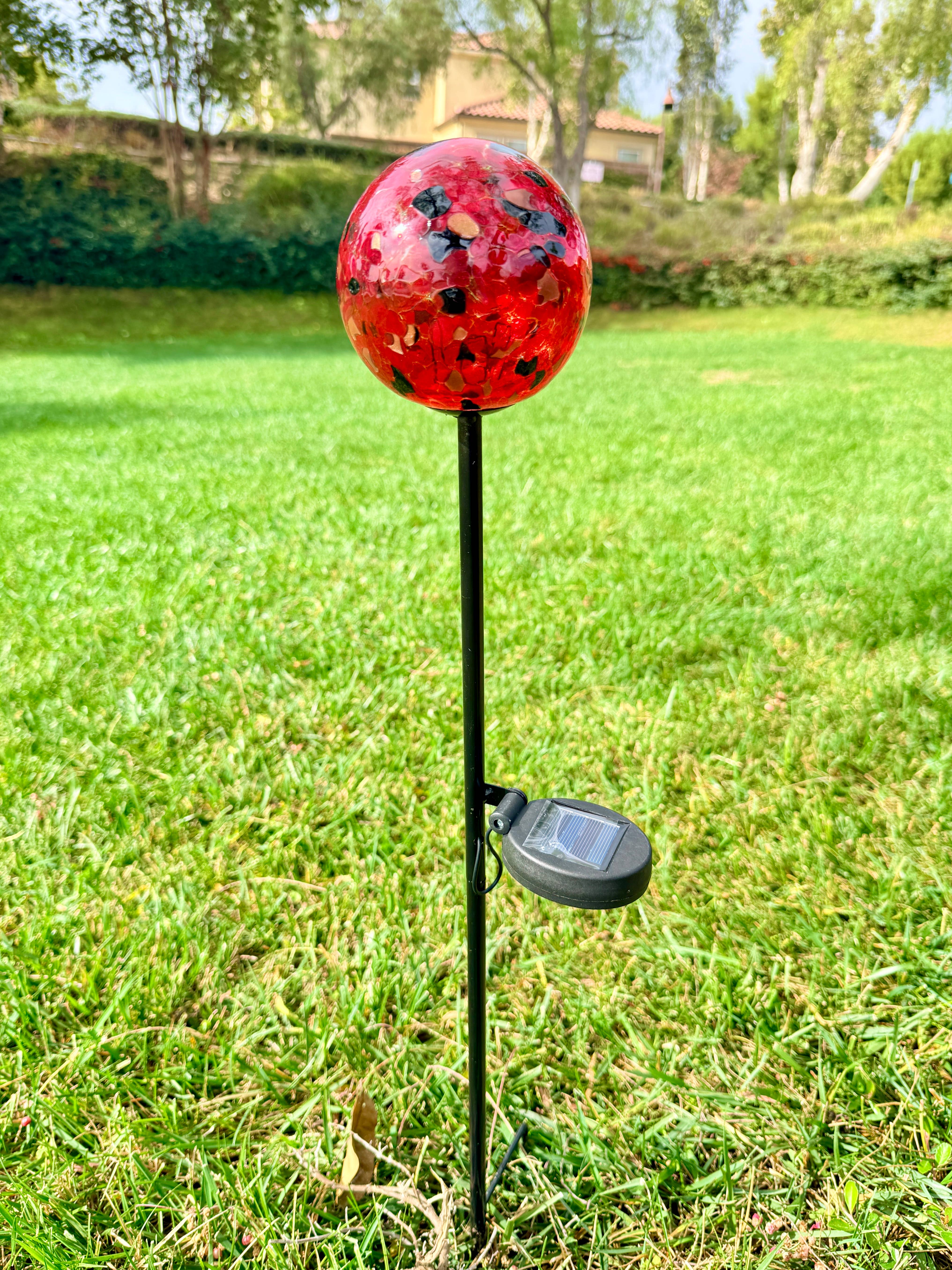 ApricotMint - Wholesale Garden/Lawn Stake - 4" Assorted Solar LED Orb Stake7