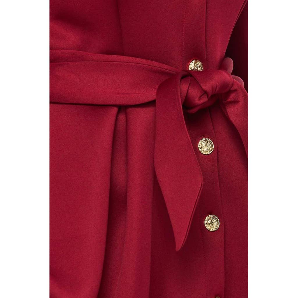 Esmeray Clothing - Vente Robe – femme - Robes mi-longues boutonnées à manches bouffantes Plus8