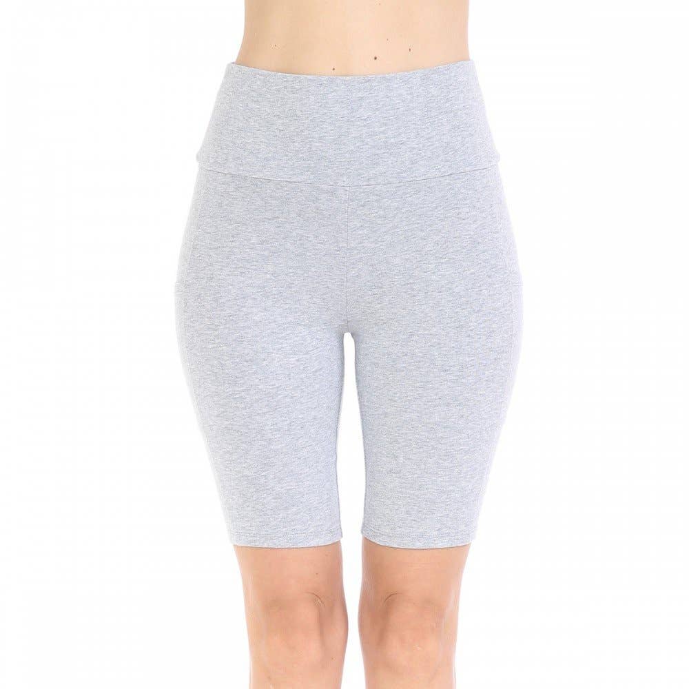 Paperdoll - Wholesale Athletic Shorts - Women's - HIGH WAIST KNIT BIKE SHORTS WITH PHONE POCKET3