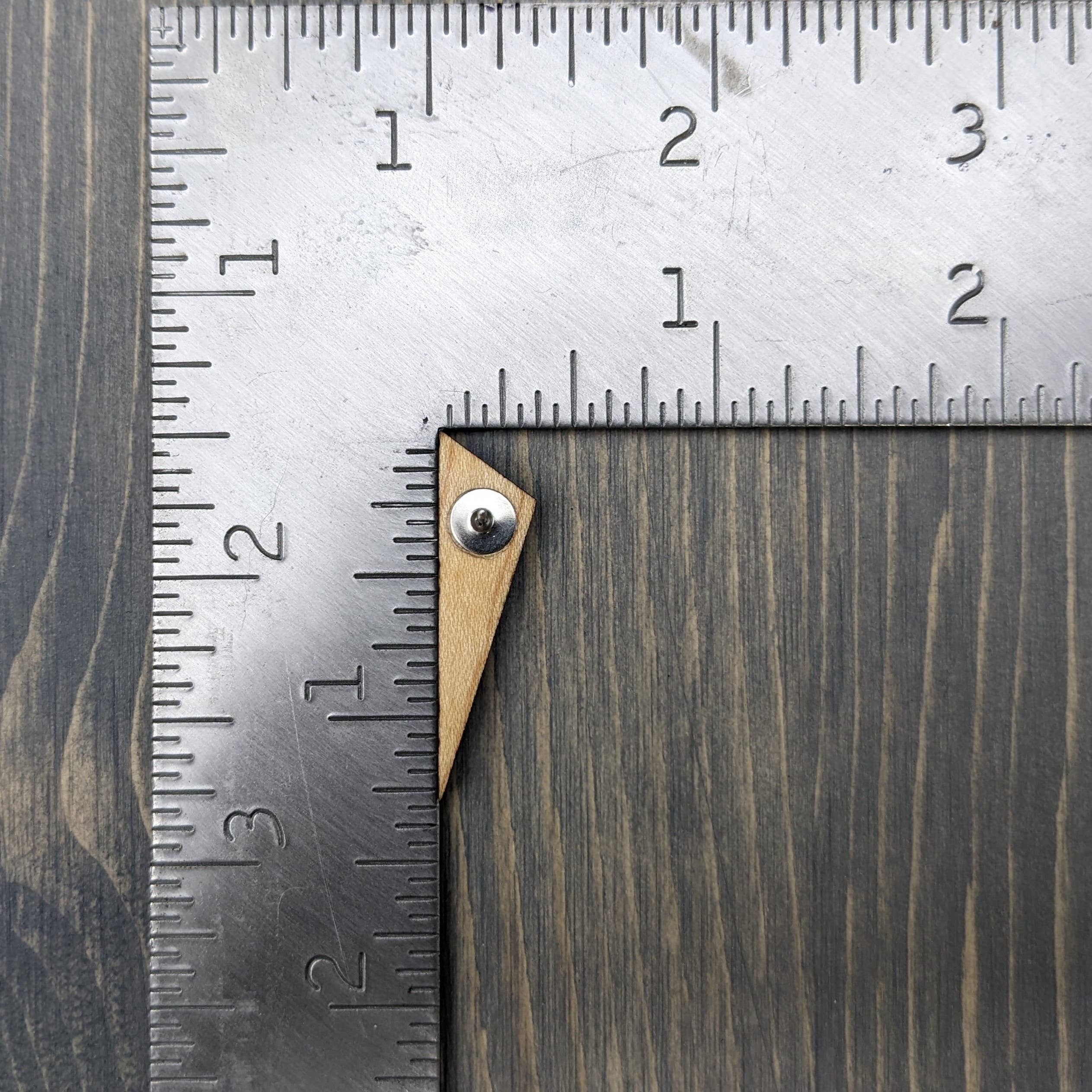 The Forest and Forge - Wholesale Stud/Post Earrings - Etched Triangle Wood Stud Earrings4