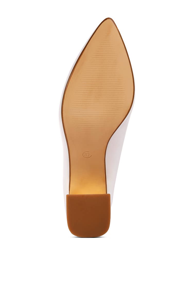 Rag Company – wholesale Low heels – Women′s – Zaila Metallic Accent Block Heel Pumps7