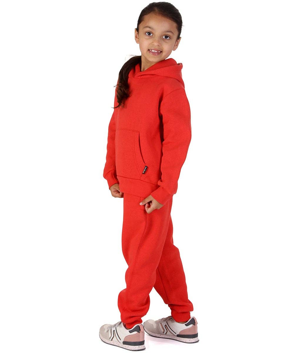 Trendy Toggs Kids Overhead Hoodie Red Tracksuit for wholesale on Faire2