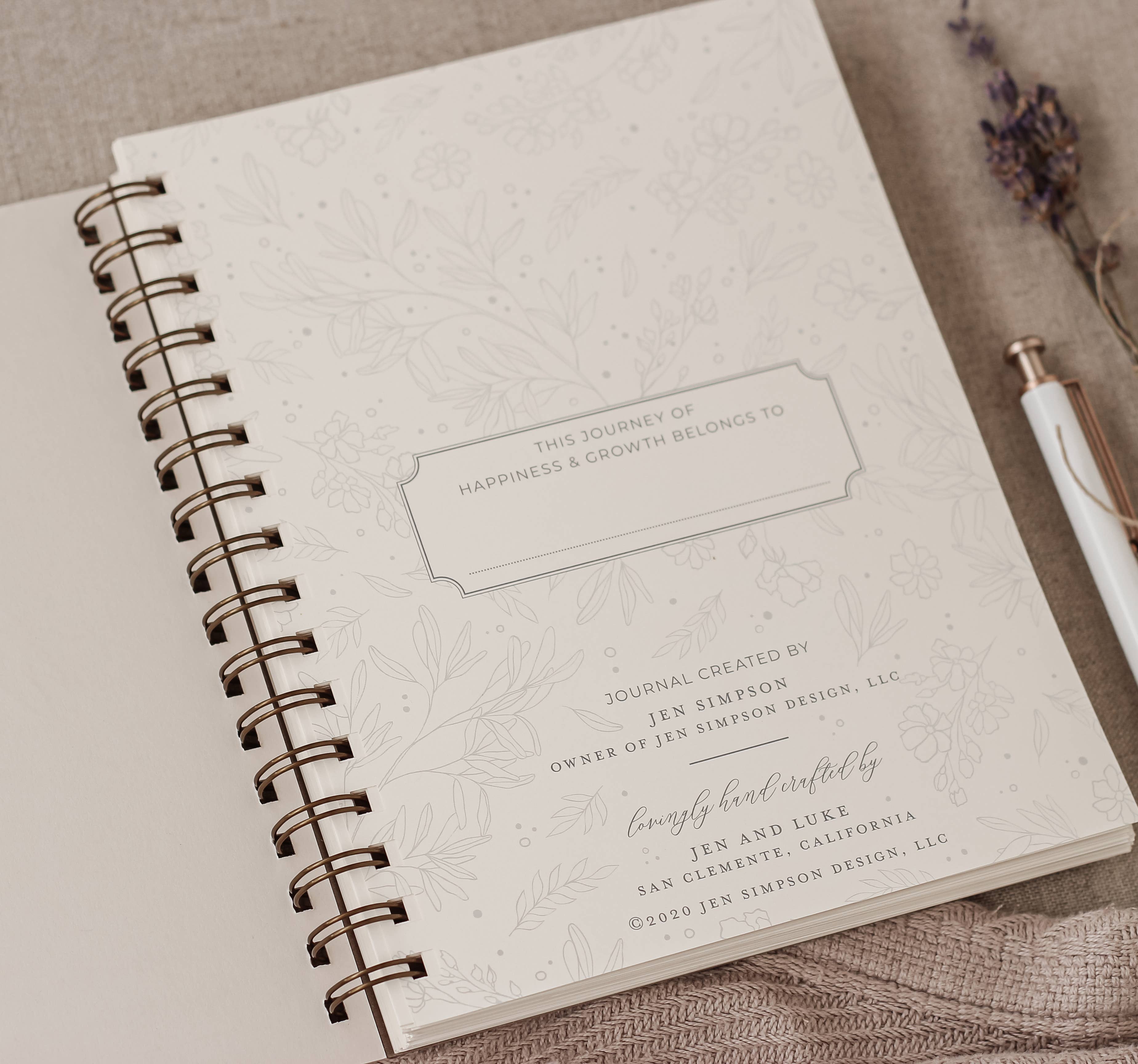 Jen Simpson Design - Wholesale Dagboek/agenda - Omring jezelf met Happiness Journal1