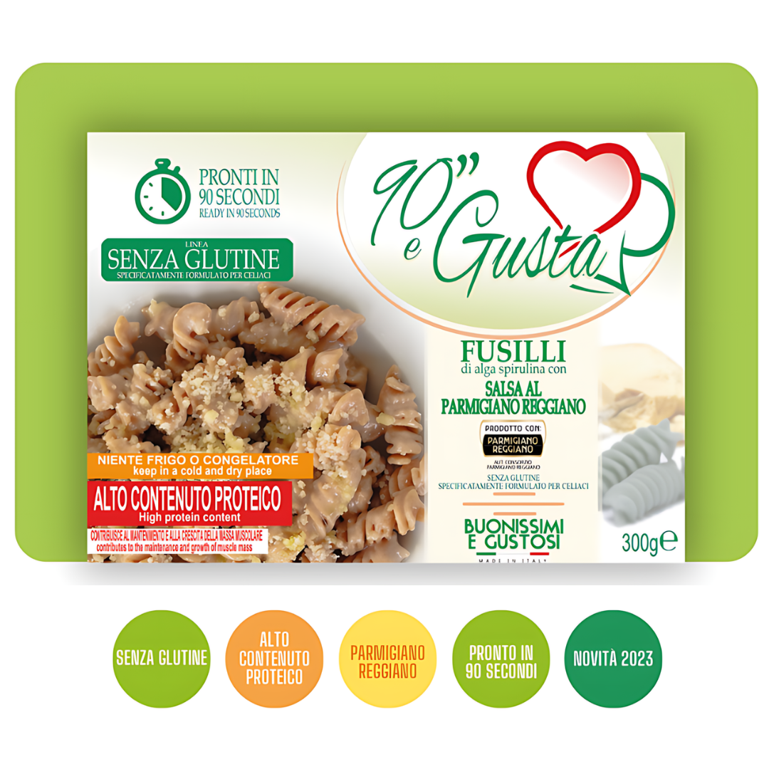 F.T.H. Food Technology Holding - Wholesale Pasta - Gluten-Free Spirulina Fusilli with Parmigiano Reggiano Sauce1