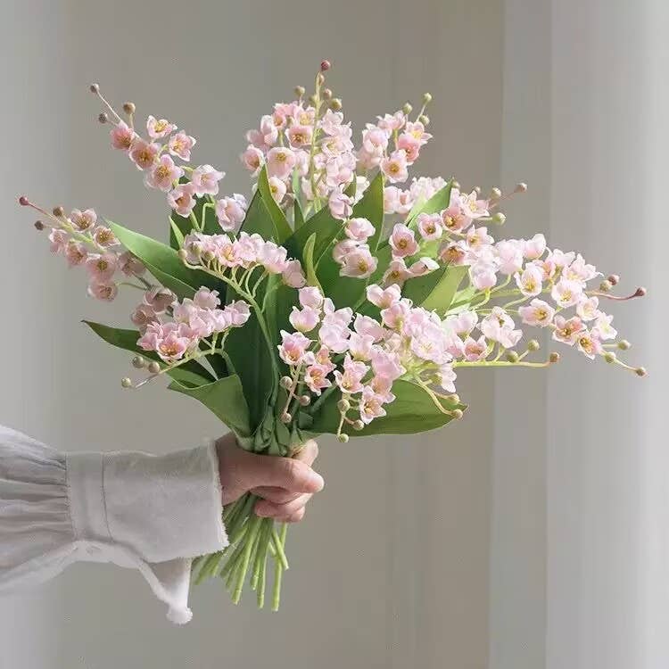 Sweet Home Deco – wholesale Artificial flowers – 15''T Faux Lily of The Valley Flower, Tiny Wild Flowers 10