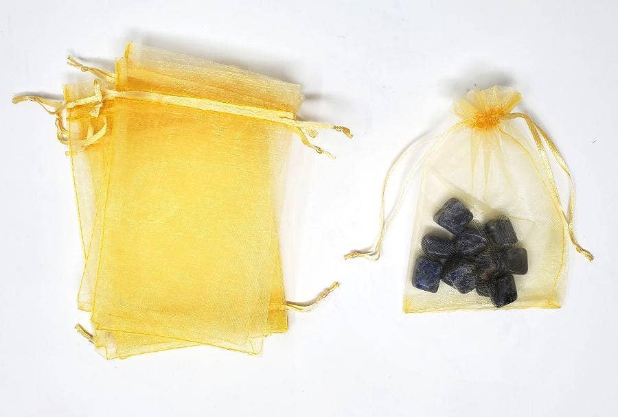 GREENROOTS USA LLC - Wholesale Drawstring bag – Unisex - Gold Organza Drawstring Bag 4"X6" ( 100 Pc)0